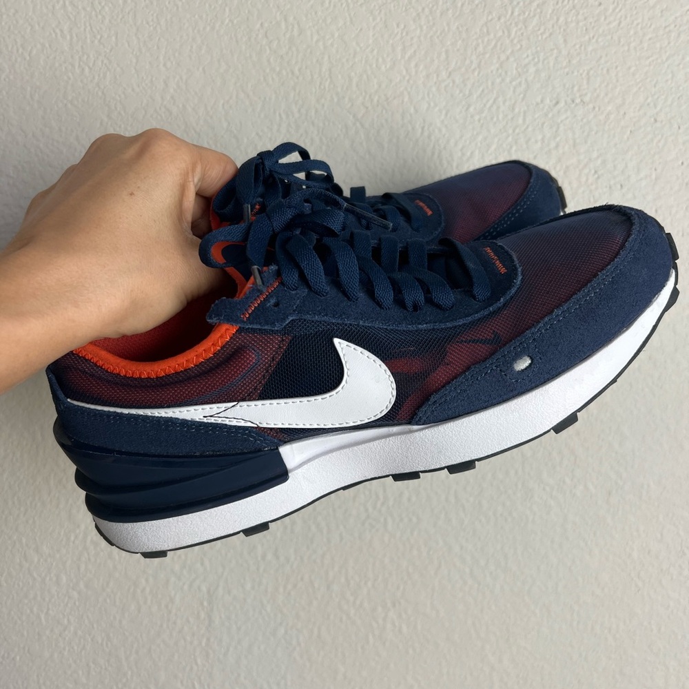 Nike Men's  Womens Navy and Orange Sneakers
